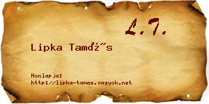 Lipka Tamás névjegykártya